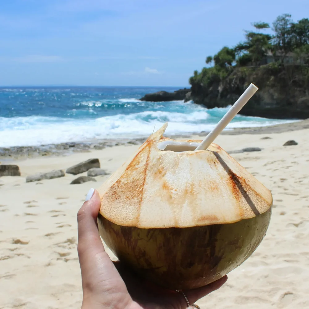 Indonesie Nusa Dua pláž kokos