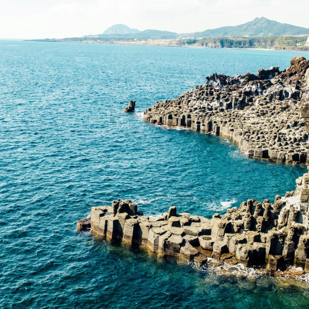 moře skála ostrov Jeju, Jižní Korea