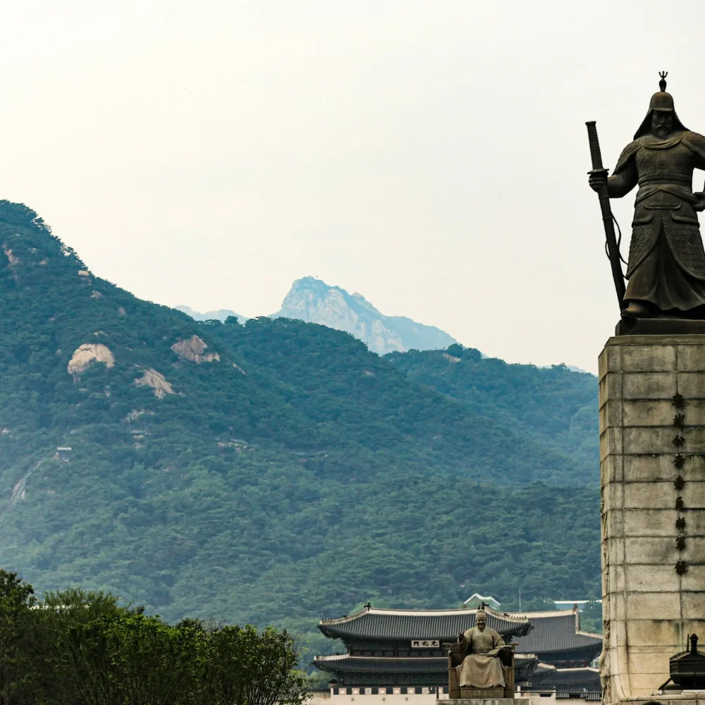 Jižní Korea hory socha