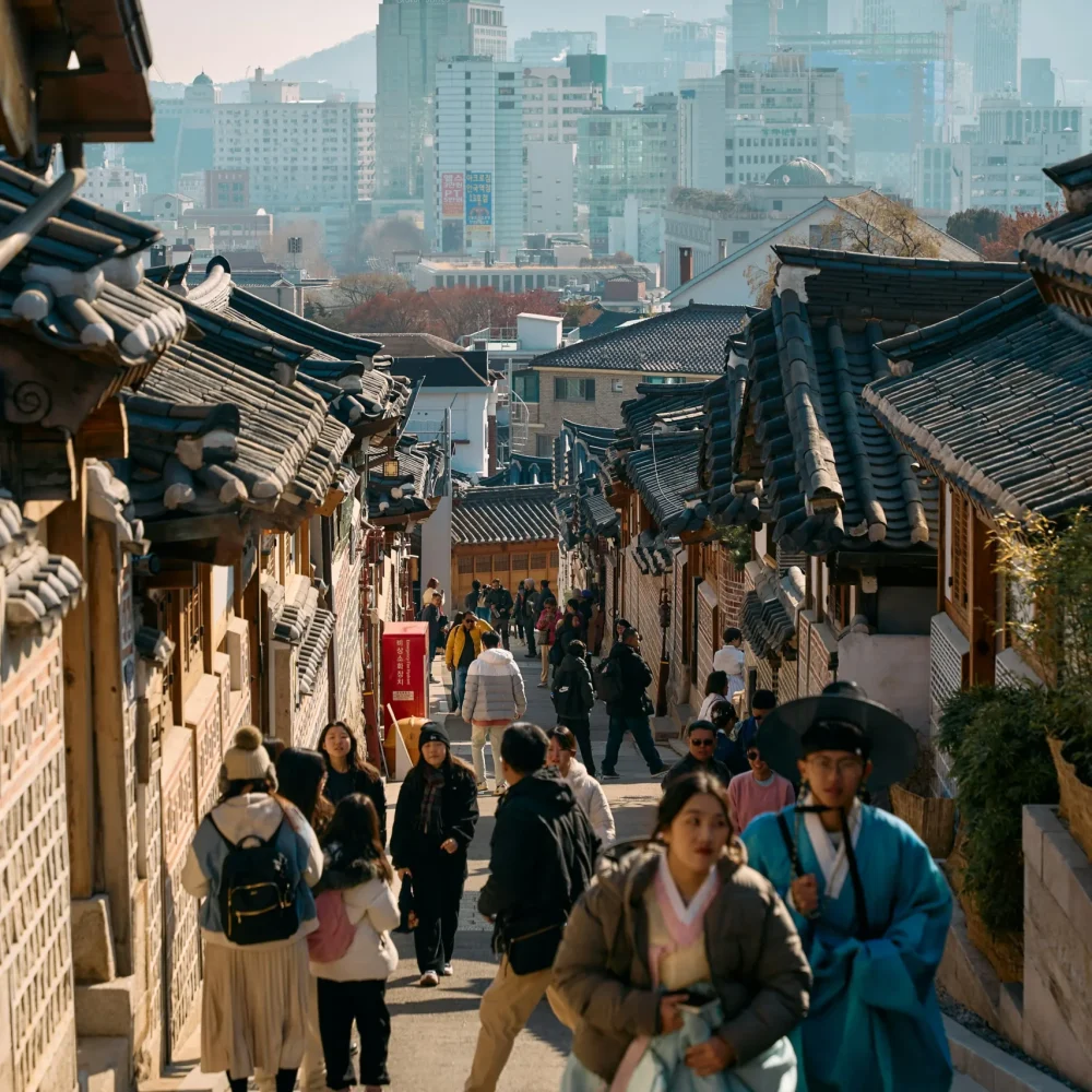 Jižní Korea ulice lidé