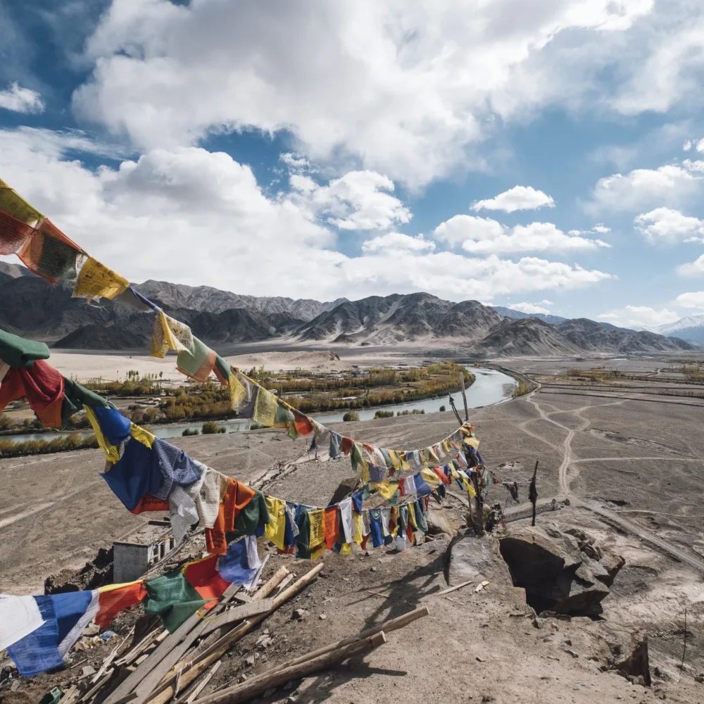 modlitební prapory Tibet Čína