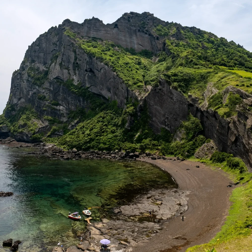 sopečná pláž ostrov Jeju, Jižní Korea