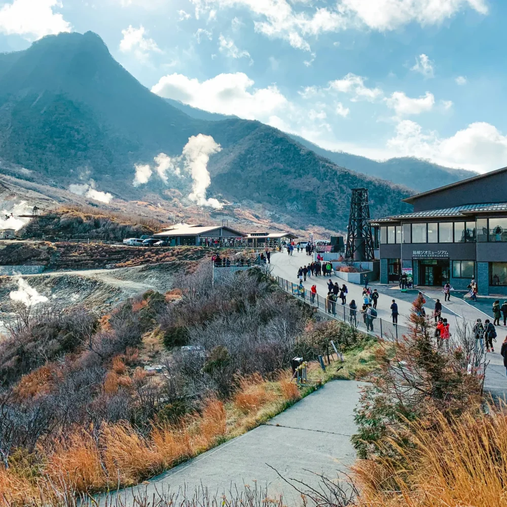 Japonsko Hakone sopečné údolí